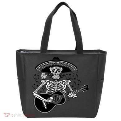 Cinco De Mayo Skeleton Playing the Guitar Tote Bag