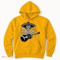 Cinco De Mayo Skeleton Playing the Guitar Hoodie thumb 0