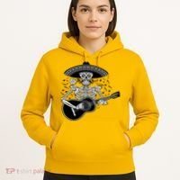 Cinco De Mayo Skeleton Playing the Guitar Hoodie thumb 5