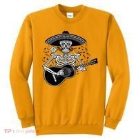Cinco De Mayo Skeleton Playing the Guitar Sweatshirt thumb 0
