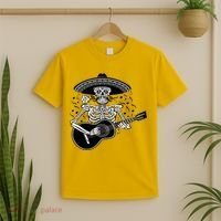 Cinco De Mayo Skeleton Playing the Guitar T-Shirt thumb 2