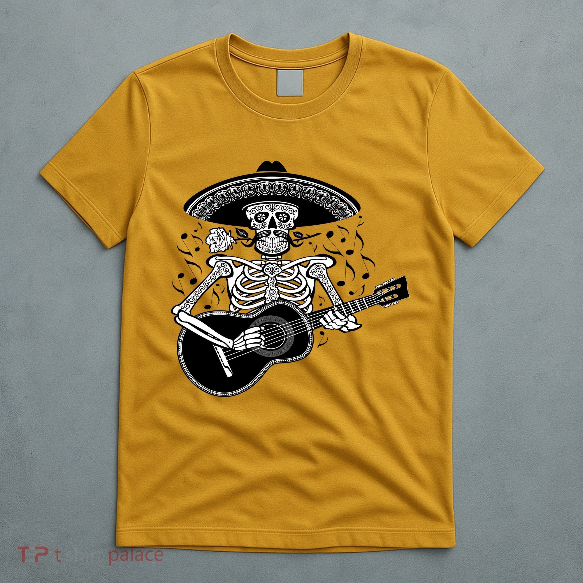 Cinco De Mayo Skeleton Playing the Guitar T-Shirt