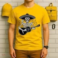 Cinco De Mayo Skeleton Playing the Guitar T-Shirt thumb 6