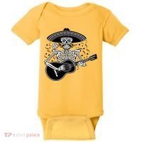 Cinco De Mayo Skeleton Playing the Guitar Baby Bodysuit thumb 0
