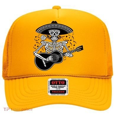 Cinco De Mayo Skeleton Playing the Guitar Hat