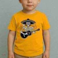 Cinco De Mayo Skeleton Playing the Guitar Toddler T-Shirt thumb 2