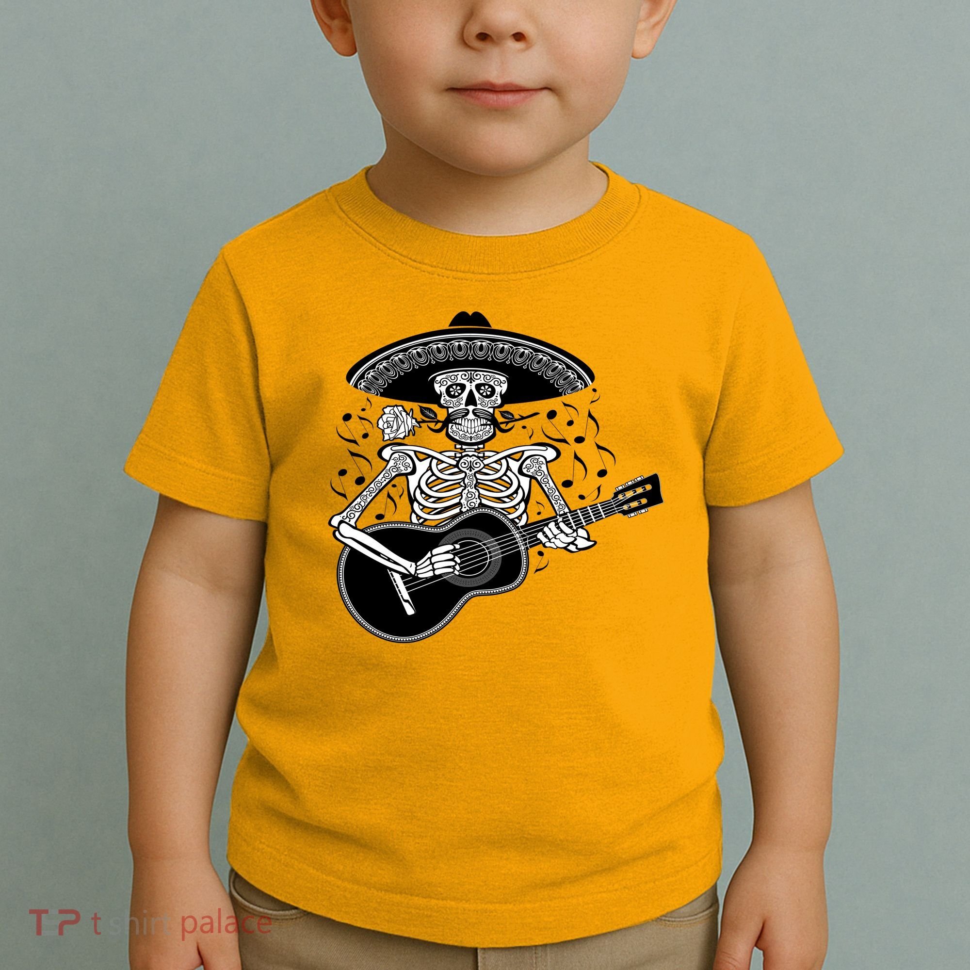 Cinco De Mayo Skeleton Playing the Guitar Toddler T-Shirt