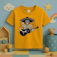 Cinco De Mayo Skeleton Playing the Guitar Toddler T-Shirt thumb 3