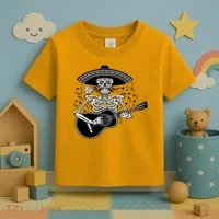Cinco De Mayo Skeleton Playing the Guitar Toddler T-Shirt thumb 3
