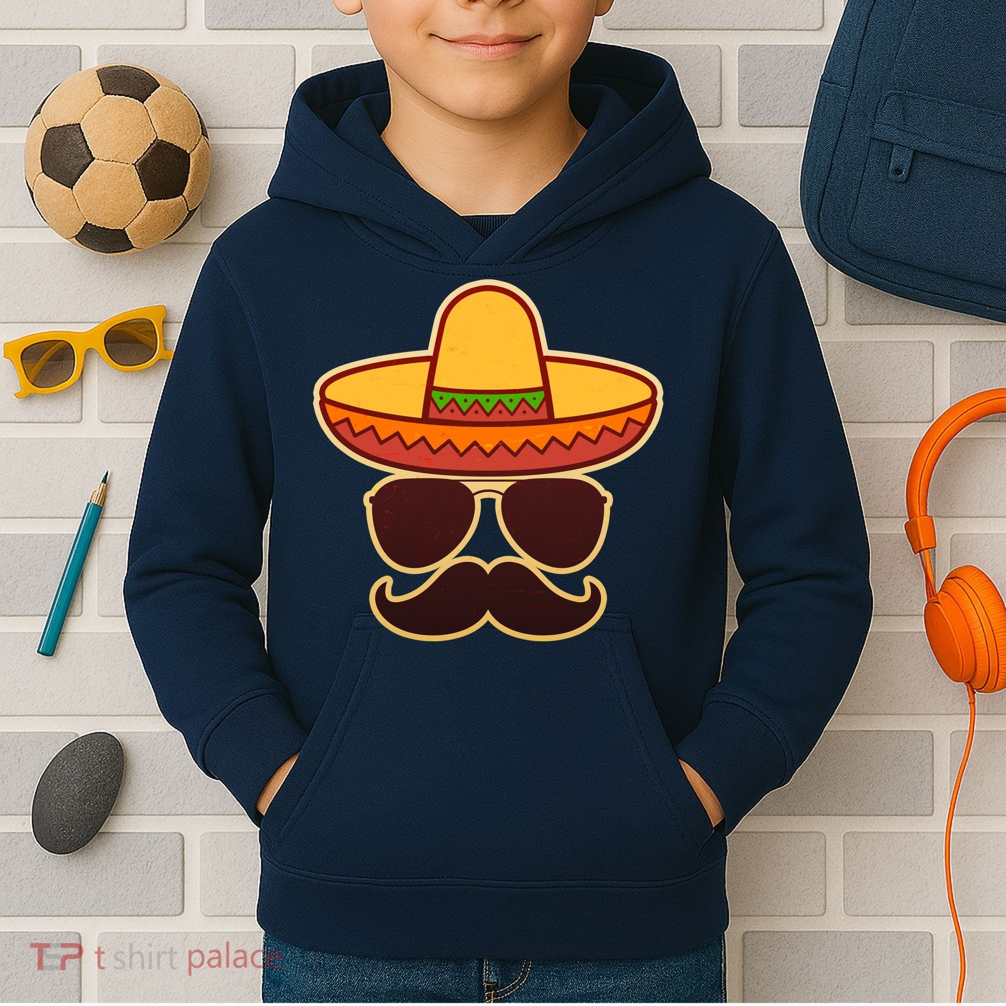 Cinco De Mayo Sombrero 'Stash  Kids Hoodie