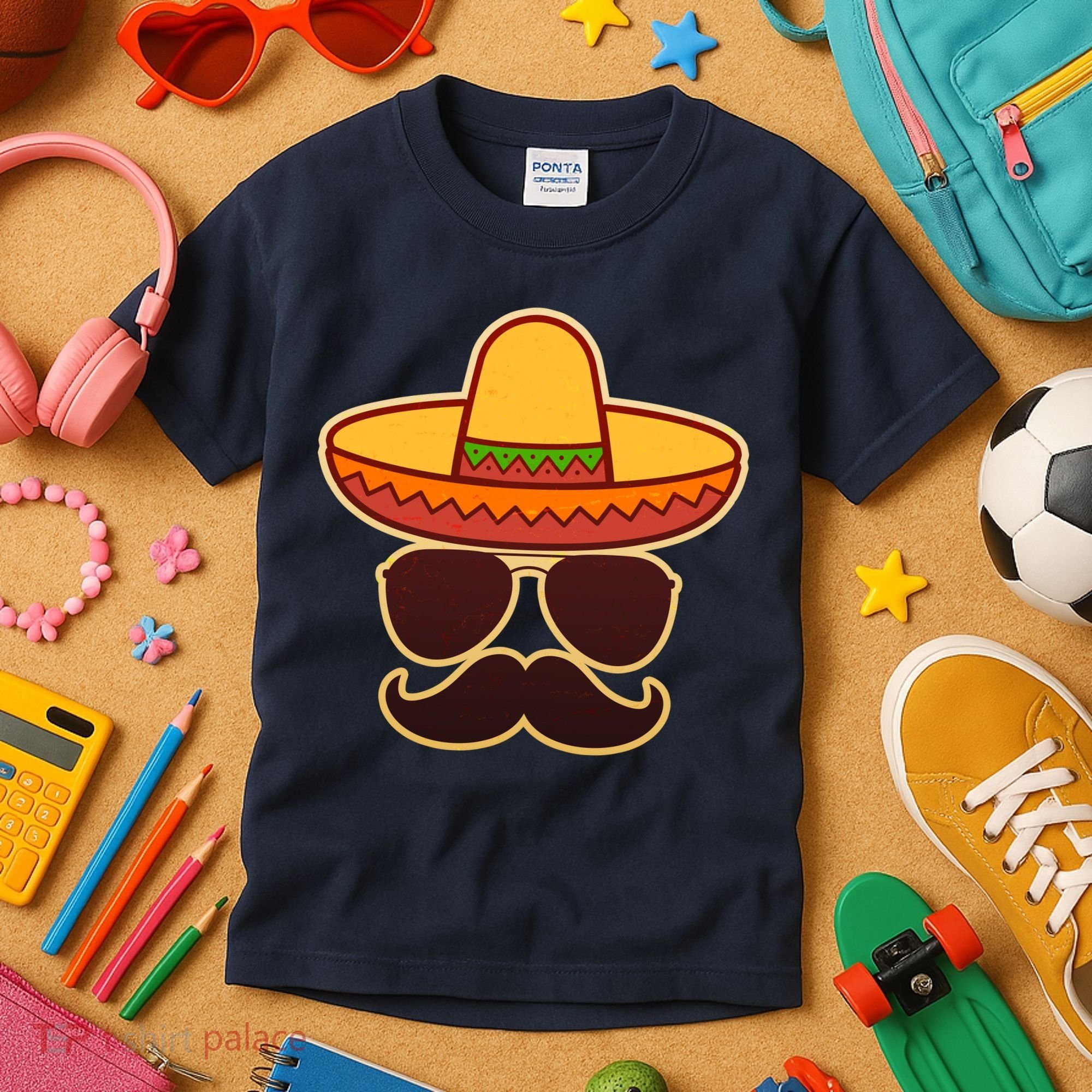 Cinco De Mayo Sombrero 'Stash  Kids T-Shirt