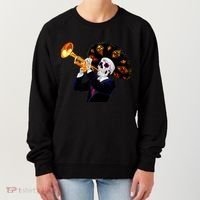 Cinco De Mayo Sugar Skull Playing Trumpet Women's Sweatshirt thumb 0