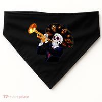 Cinco De Mayo Sugar Skull Playing Trumpet USA-Made Doggie Bandana thumb 0