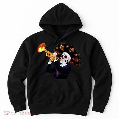 Cinco De Mayo Sugar Skull Playing Trumpet Hoodie