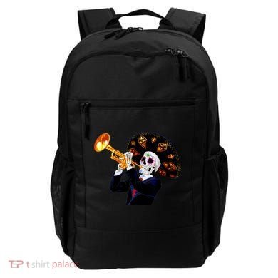 Cinco De Mayo Sugar Skull Playing Trumpet Backpack