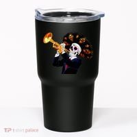 Cinco De Mayo Sugar Skull Playing Trumpet Tumbler thumb 0