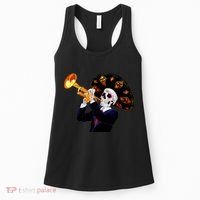 Cinco De Mayo Sugar Skull Playing Trumpet Women's Tank Top thumb 0