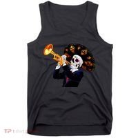 Cinco De Mayo Sugar Skull Playing Trumpet Tank Top thumb 0
