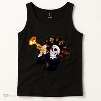 Cinco De Mayo Sugar Skull Playing Trumpet Tank Top thumb 2