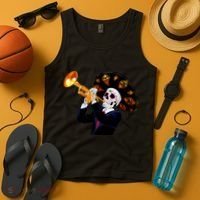 Cinco De Mayo Sugar Skull Playing Trumpet Tank Top thumb 4