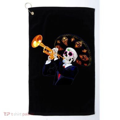 Cinco De Mayo Sugar Skull Playing Trumpet Golf Towel