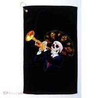 Cinco De Mayo Sugar Skull Playing Trumpet Golf Towel thumb 0