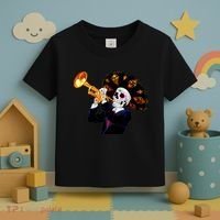 Cinco De Mayo Sugar Skull Playing Trumpet Toddler T-Shirt thumb 3