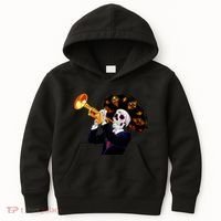 Cinco De Mayo Sugar Skull Playing Trumpet Kids Hoodie thumb 0