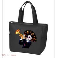 Cinco De Mayo Sugar Skull Playing Trumpet Tote Bag thumb 3