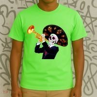 Cinco De Mayo Sugar Skull Playing Trumpet T-Shirt thumb 3