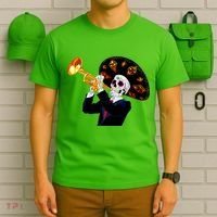 Cinco De Mayo Sugar Skull Playing Trumpet T-Shirt thumb 6