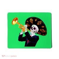 Cinco De Mayo Sugar Skull Playing Trumpet Mousepad thumb 0