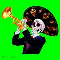 Cinco De Mayo Sugar Skull Playing Trumpet Mousepad thumb 1