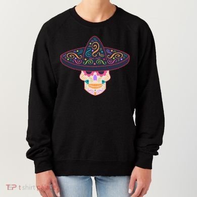 Cinco De Mayo Sugar Skull Sombrero Women's Sweatshirt