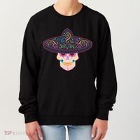 Cinco De Mayo Sugar Skull Sombrero Women's Sweatshirt thumb 0