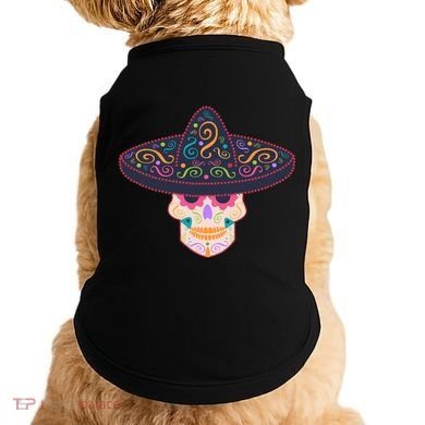 Cinco De Mayo Sugar Skull Sombrero Doggie Tank