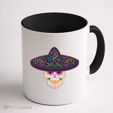 Cinco De Mayo Sugar Skull Sombrero Coffee Mug back