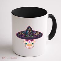 Cinco De Mayo Sugar Skull Sombrero Coffee Mug thumb 1