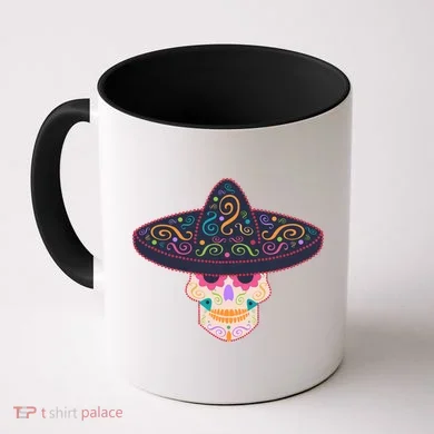 Cinco De Mayo Sugar Skull Sombrero Coffee Mug