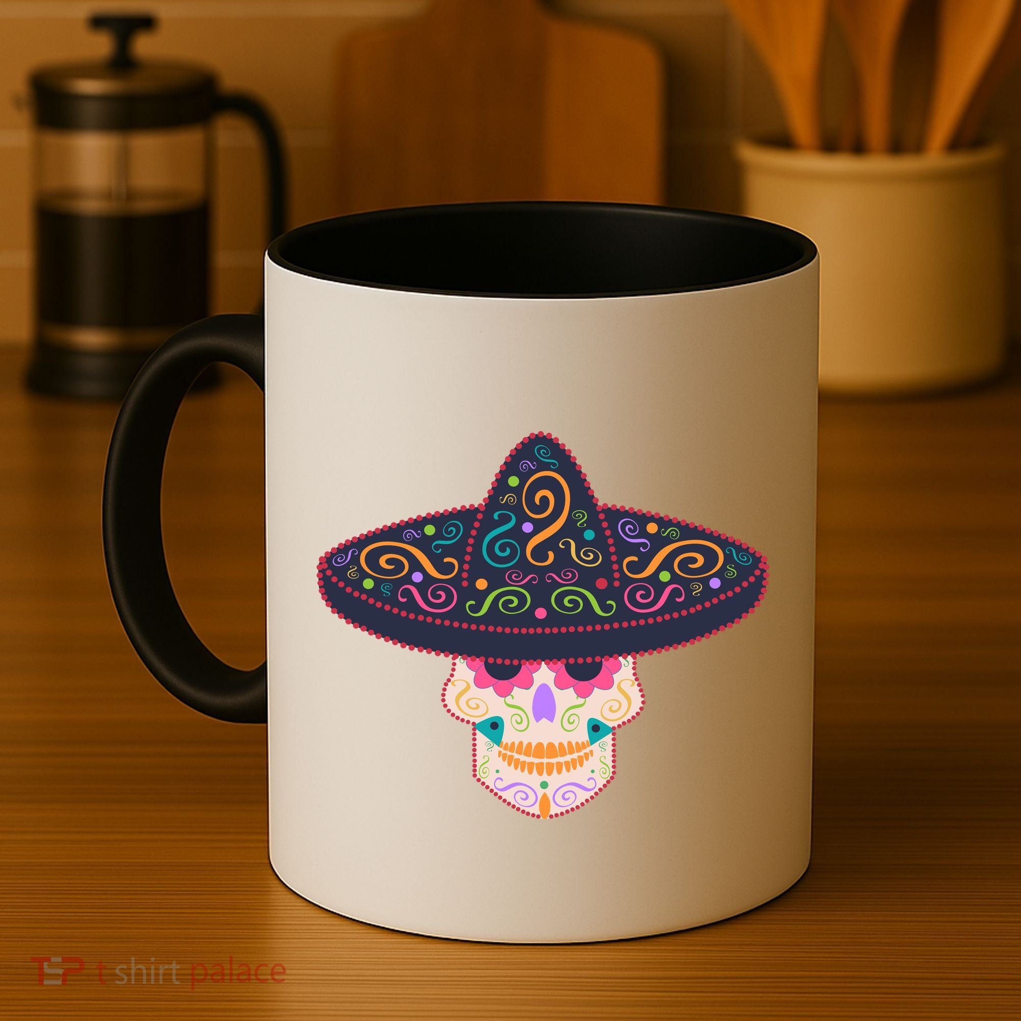 Cinco De Mayo Sugar Skull Sombrero Coffee Mug