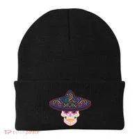 Cinco De Mayo Sugar Skull Sombrero Beanie thumb 0