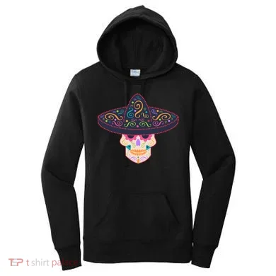 Cinco De Mayo Sugar Skull Sombrero Women's Hoodie