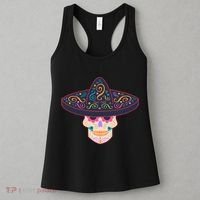 Cinco De Mayo Sugar Skull Sombrero Women's Tank Top thumb 3