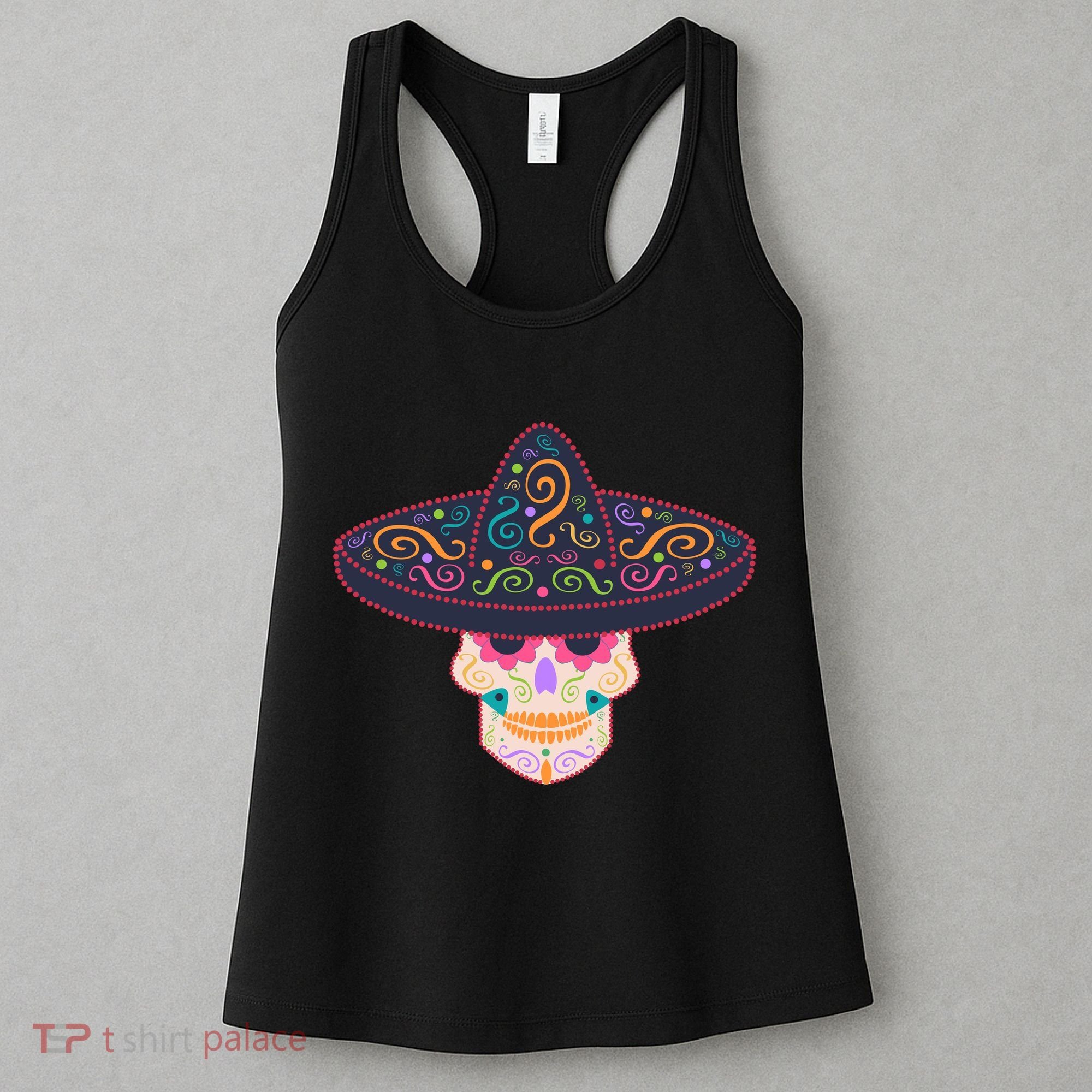 Cinco De Mayo Sugar Skull Sombrero Women's Tank Top
