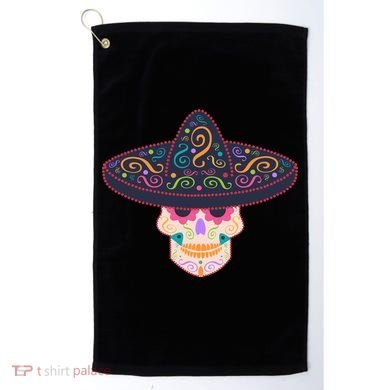 Cinco De Mayo Sugar Skull Sombrero Golf Towel