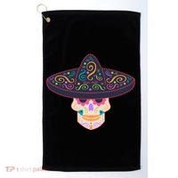 Cinco De Mayo Sugar Skull Sombrero Golf Towel thumb 0