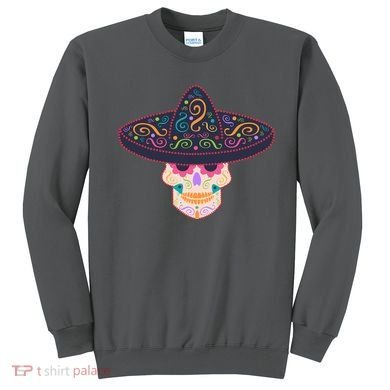 Cinco De Mayo Sugar Skull Sombrero Sweatshirt