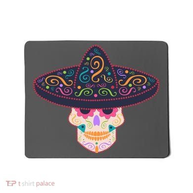 Cinco De Mayo Sugar Skull Sombrero Mousepad