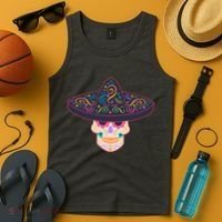 Cinco De Mayo Sugar Skull Sombrero Tank Top thumb 4