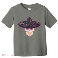 Cinco De Mayo Sugar Skull Sombrero Toddler T-Shirt thumb 0